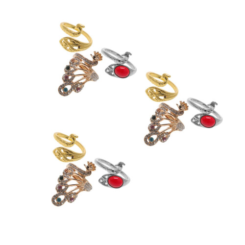 9 Pcs Adjustable Crochet Ring Set For Yarn Tension And Sewing 2