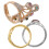 9 Pcs Adjustable Crochet Ring Set For Yarn Tension And Sewing 10