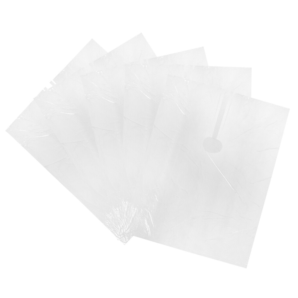 Happyyami 50Pcs Transparent Barber Capes Waterproof Haircut Aprons For Home