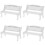 4Pcs Mini Diy Wooden Bench For Figurine Display 7