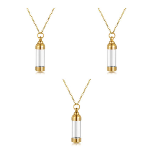 3 Pcs Unique Perfume Bottle Pendant Urn Necklace 1