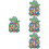 4 Sets Children'S Sticky Ball Taste Plastic Toy Set 8
