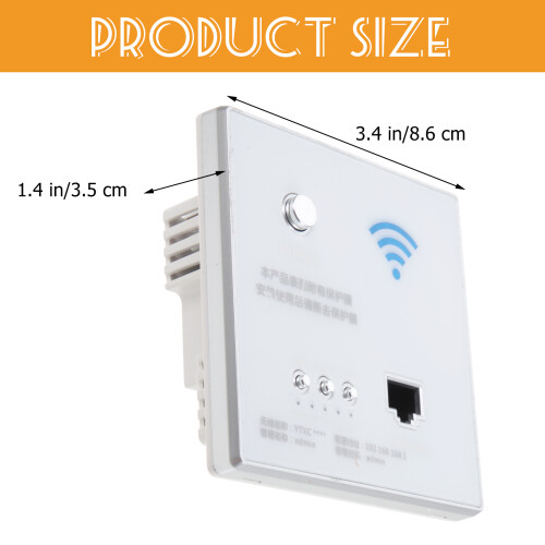 300M Wall Embedded Wireless Router WiFi Panel Socket White 1