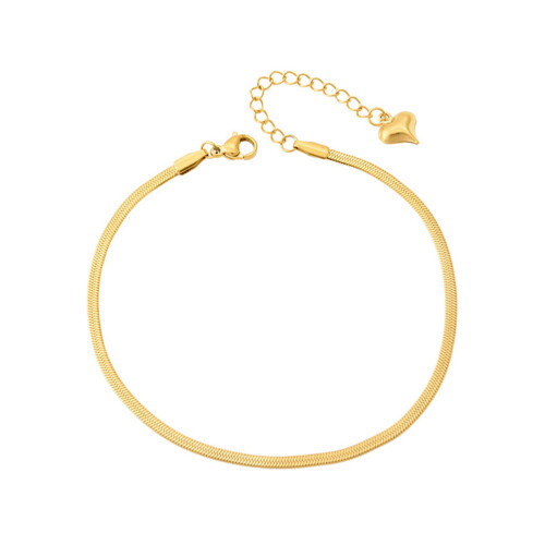 2 Pcs Beach Anklet Snake Design Foot Chain Golden