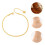 2 Pcs Beach Anklet Snake Design Foot Chain Golden 10