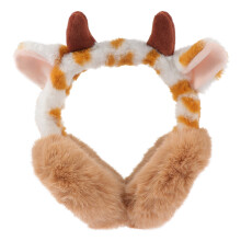 2Pcs Yellow Rabbit Hair Earmuff Girls Unisex Warm Plush Ear Warmer
