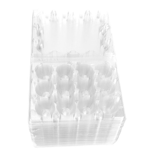 70Pcs Transparent Quail Egg Cartons Plastic Shockproof Organizer Box