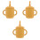 3 Pcs Silicone Cup Handle Silica Gel Toddler Anti-Fall 3