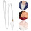 2Pcs Mini Glass Jars with Chain Silver Decorative Small Vials Pendant 10
