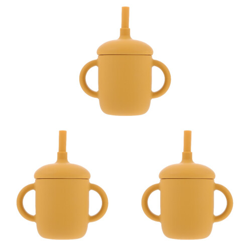 3 Pcs Silicone Cup Handle Silica Gel Toddler Anti-Fall 1