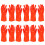 6Paare Wasserdichte PVC Orange Arbeitsschutz 1