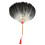3Pcs Beautiful Goose Fan Black Wood Frame with Hanging String 2