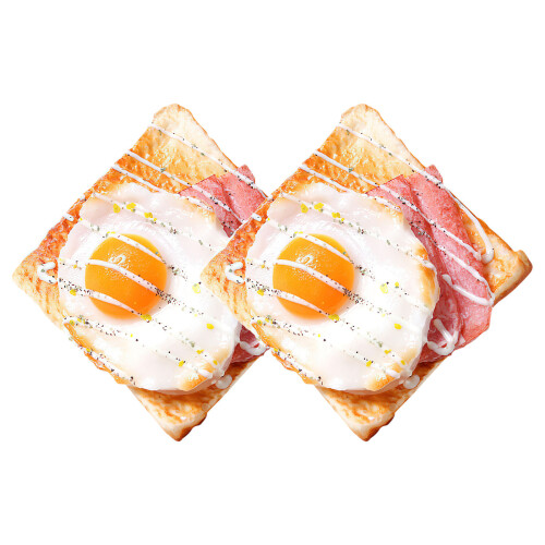 4Pcs Light Brown PU Simulation Bread Fake Toast for Home and Bakery 1
