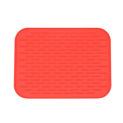3Pcs Red Heat Resistant Silicone Coasters Cushions for Kitchen Use