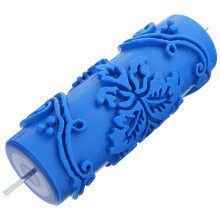 2Pcs 5-Inch Diy Wall Decoration Empaistic Flower Paint Roller Blue