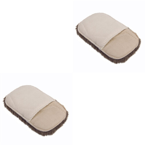 2St Leerpoets Handschoenen Lichtbruin En 2
