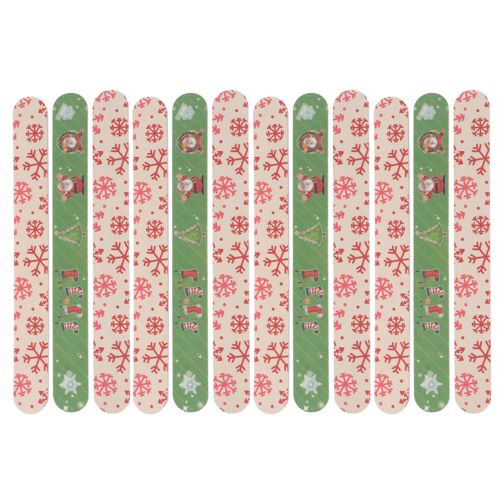 Vaguelly 60 Pcs Christmas Nail File Manicure Christmas Socks