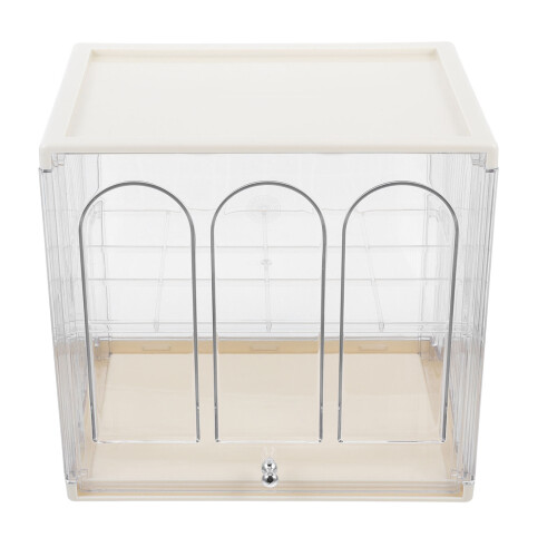 2Pcs Double Layer 10Inch Clear Bread Box Airtight For Countertop 1