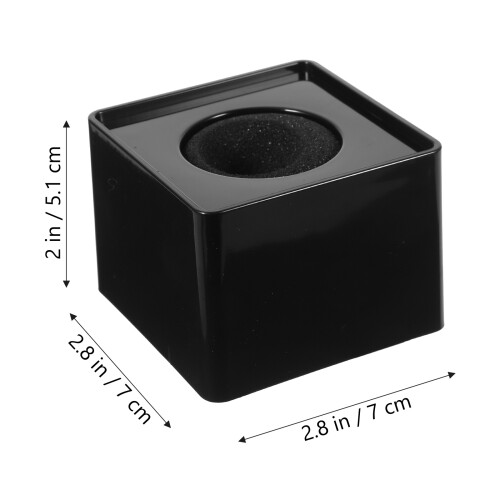 6 Pcs Portable ABS Injection Molding Square Mic Flag Black 2
