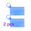 Portable Mask Storage Clips 2X2Pcs Waterproof Holder Blue 7