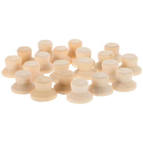 160 Pcs Unfinished Wood Peg Dolls With Hats For Diy Projects