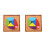 2 Sets Wooden Egg Shaped Puzzle Tangram Blocks Toy 7