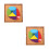 2 Sets Wooden Egg Shaped Puzzle Tangram Blocks Toy 9
