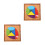 2 Sets Wooden Egg Shaped Puzzle Tangram Blocks Toy 5