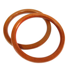 4Pcs Polished Wooden Handbag Rings Brown DIY Purse Handle Replacement