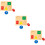 3 Sets Of 6Pcs Geometry Panel Grab Board Shape Puzzle Toy 9