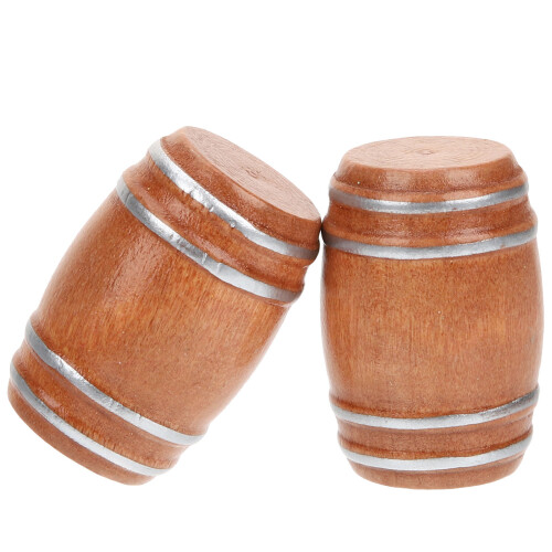 2 Pieces Mini House Ornament Miniatures Stuff Barrel Model Things
