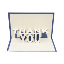 3pcs Mother'S Day Blue Greeting Card Handcrafted Thank You For Mom Hollow Card