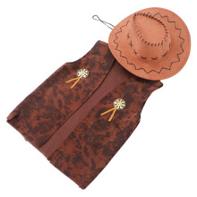 3 Sets Cowboy Costume Accessories For Men Western Hat