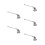 5Pcs Silver Metal Candle Snuffer with Long Handle for Home Use 8