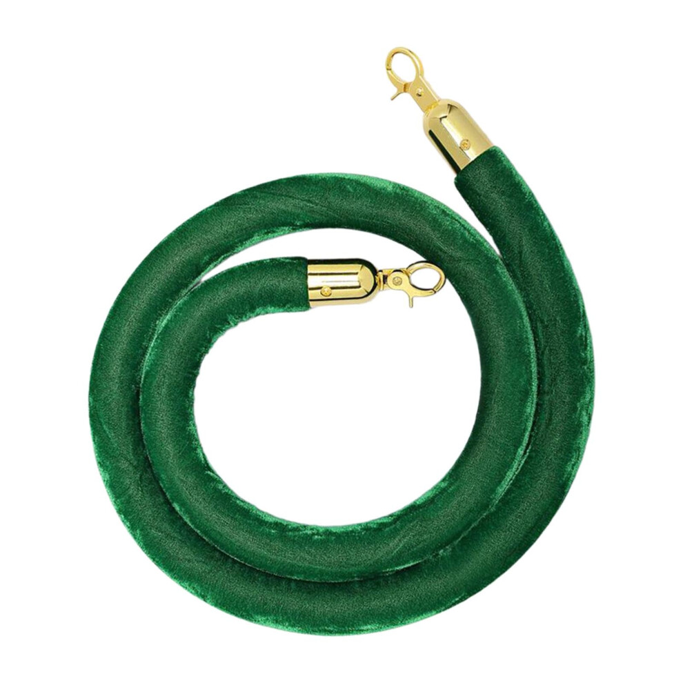 59Inch Crowd Control Rope Barrier With Hooks For Theaters Museums Events Green 9099447708052