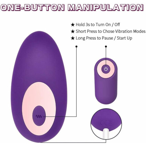 Vibrating Egg with 10 Modes Wireless Remote Control Waterproof Silicone Vibrator for Women 2