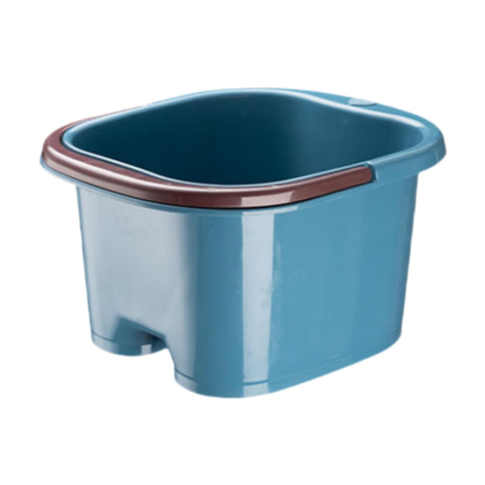 Blue Portable Foot Spa Basin with Handle for Soaking Feet at Home Pedicure and Relaxation