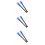 3Pcs Drum Sticks Telescopic Handles Blue Nylon for Jazz Rock 8