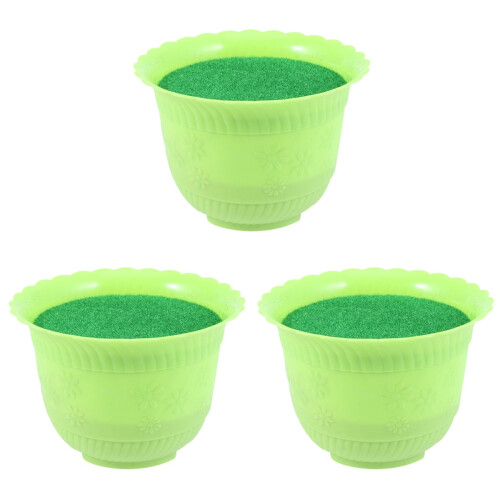 3 Pack Artificial Turf Florist Supplies Flower Mud With Simulation 1