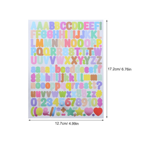 10 Pcs Alphanumeric Stickers Colorful Vinyl Number Alphabet Decals 2