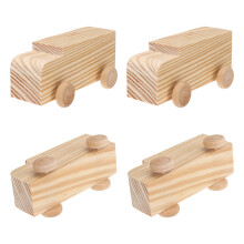 8 Pcs Wooden Mini Car DIY Painting Toys for Kids