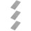 3pcs Square Iron Block Jewelry Silver Accessories 10