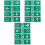 12Pcs Emergency Fire Exit Signs Green Aluminum for Public Safety 5