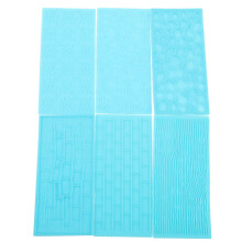 12Pcs Sky-Blue Clay Embossed Mats Practical DIY Craft Tools