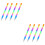 24 Pcs Rainbow Building Block Writing Pen Stacker For Kids 6