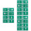 12Pcs Emergency Fire Exit Signs Green Aluminum for Public Safety 8