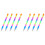 24 Pcs Rainbow Building Block Writing Pen Stacker For Kids 2