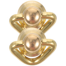 6Pcs Brass Stud Rivets with D Rings for Leather Crossbody and Purse