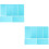 12Pcs Sky-Blue Clay Embossed Mats Practical DIY Craft Tools 7
