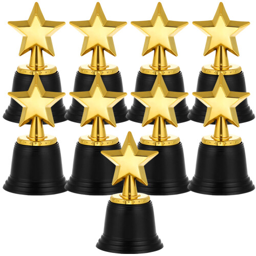 18 Pcs Star Trophy Student Plastic Printable
